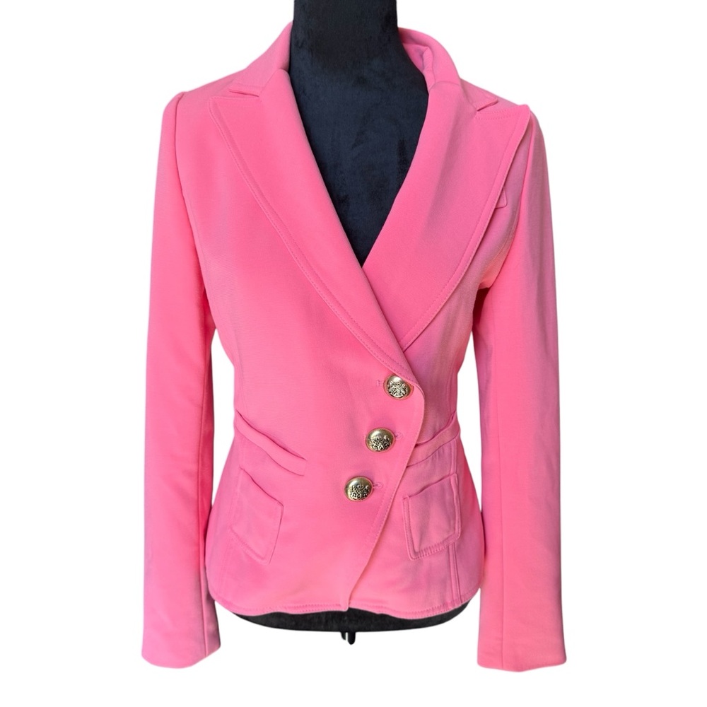 Smythe Wrap Pink Tailored Blazer with Textured Fabric Size 8 (Medium) - Picture 4 of 9